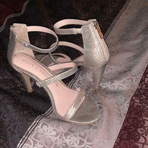 Jelly and Katie Sparkly Golden Heels